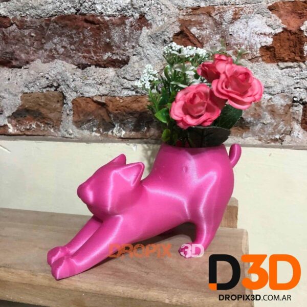 Maceta Gato Desperezandose 13cm - Imagen 9