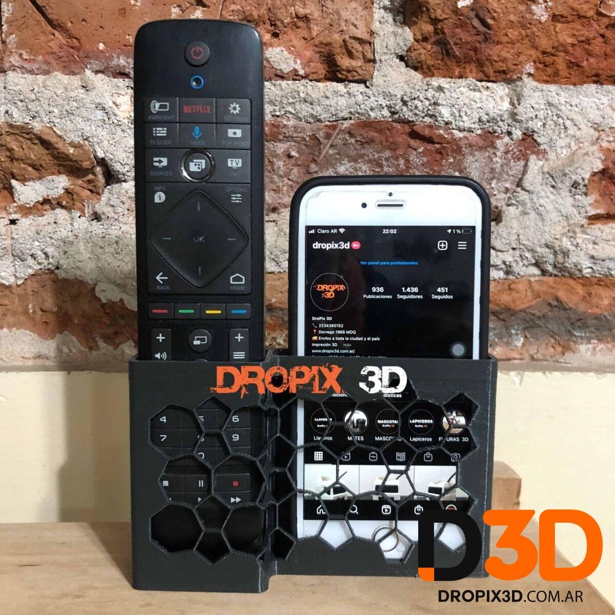 Soporte Control + Celular Pared