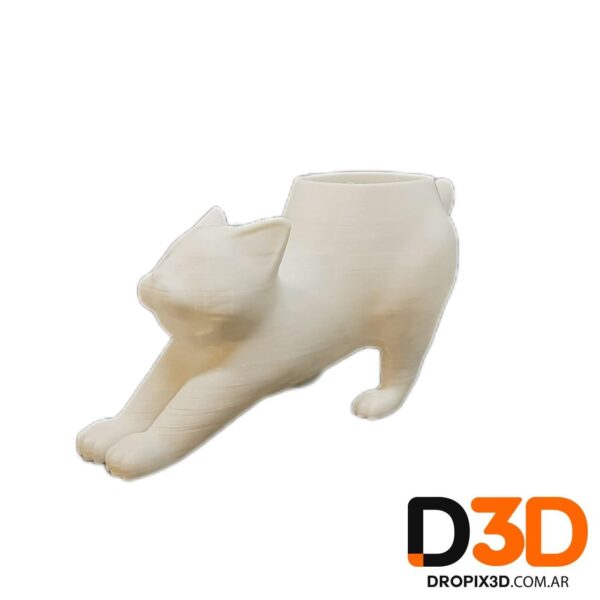 Maceta Gato Desperezandose 13cm - Imagen 2